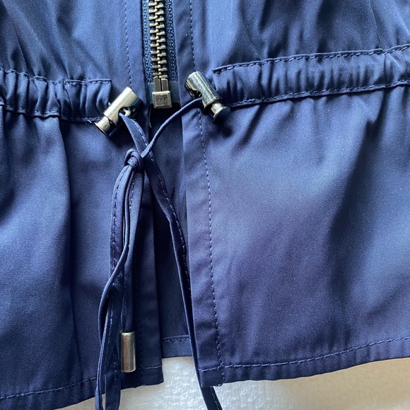 Halogen Women’s Jacket / Peacoat w/ Front Zipper, Drawstring at Waist, Navy, Sm - Picture 5 of 10
